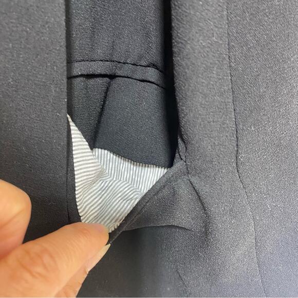 Anthropologie Cartonnier Open Shawl Collar Black Blazer XS - Picture 7 of 13